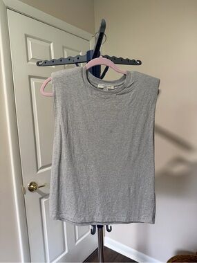 All Saints Gray Sleeveless Muscle Tee